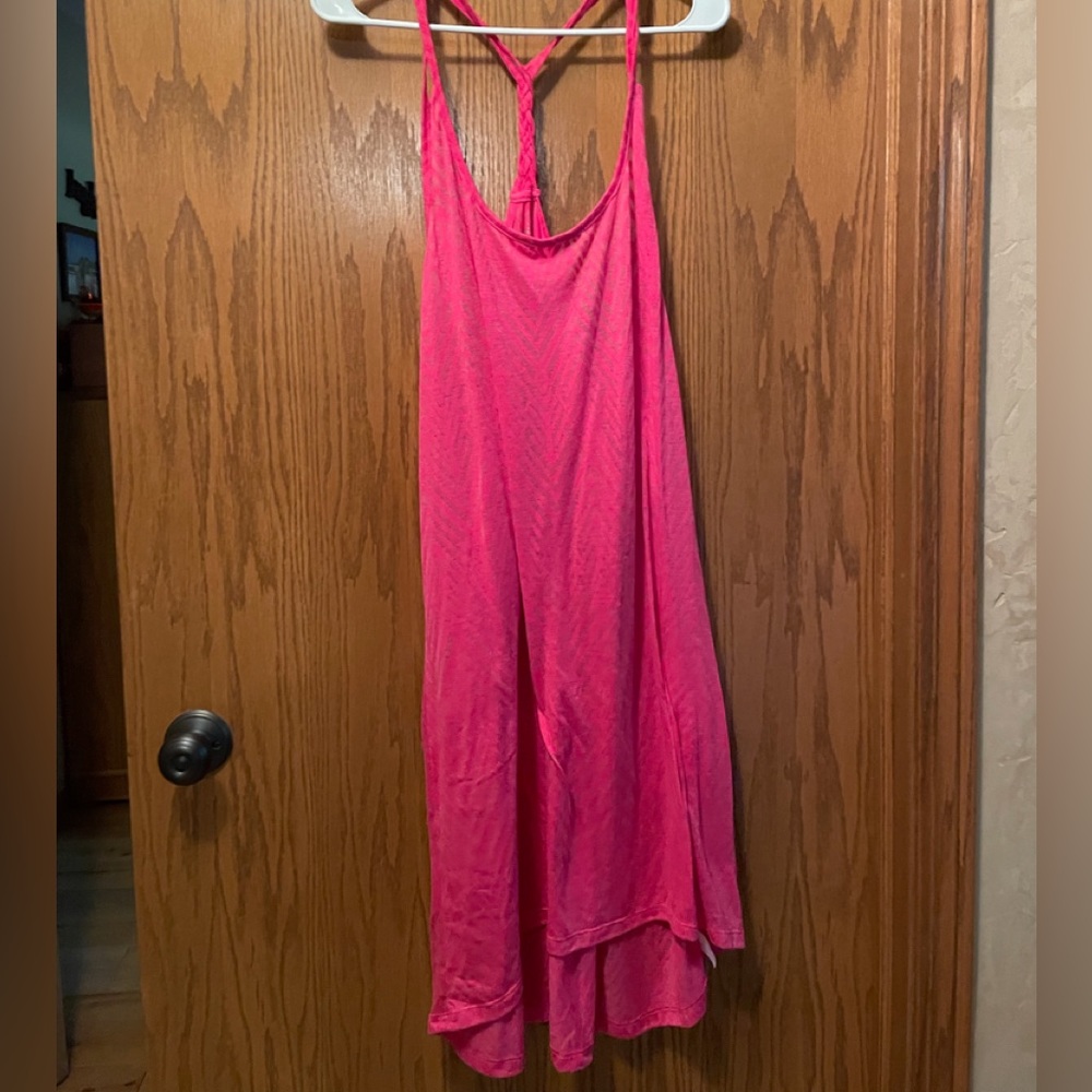 Balance XXL super sexy Barbie Pink swim coverup. EUC. Braided design in back.